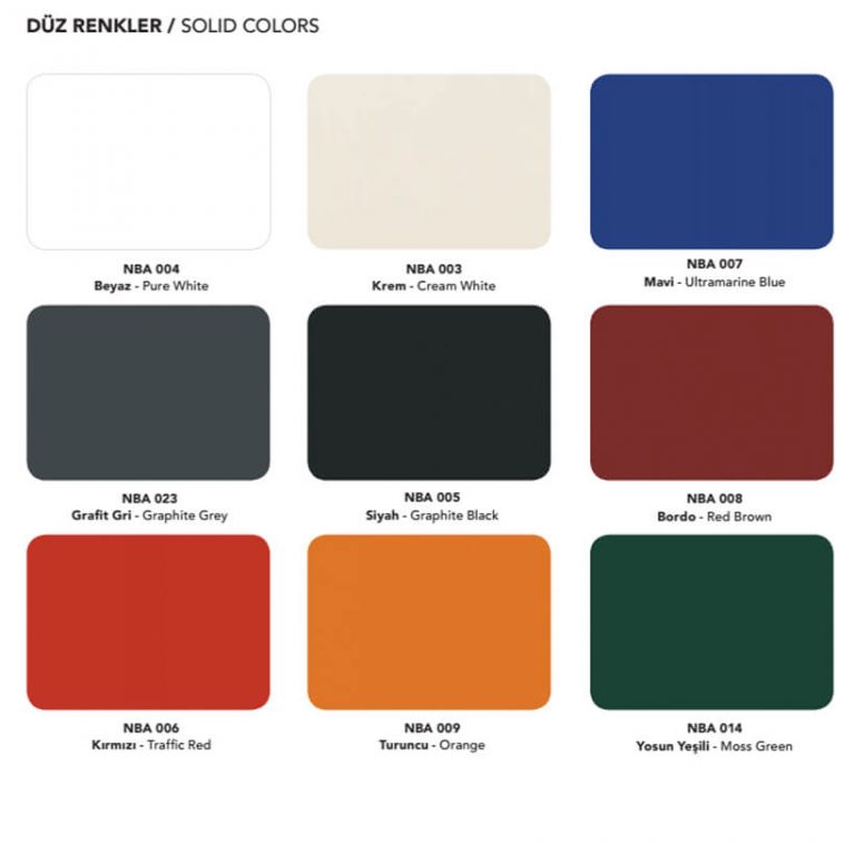 Asaş Alüminyum Kompozit Panel naturalbond-3030-duz-renkler-kartela-1