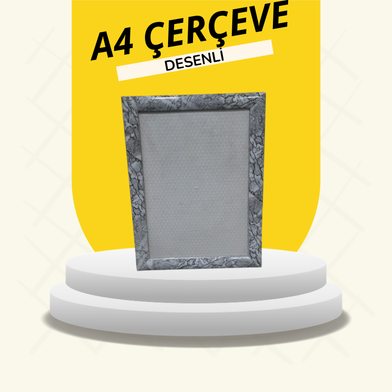 A4 Gönye Köşe Desenli Çerçeve Açılır Kapanır A4 Gönye Köşe Desenli Çerçeve