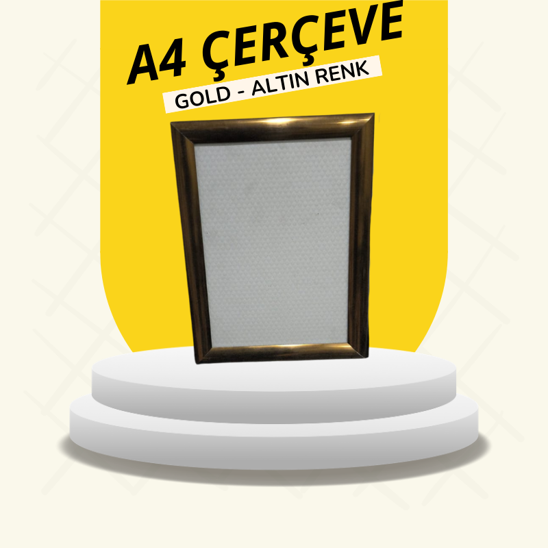 A4 Gönye Köşe Gold Altın Renk Çerçeve Açılır Kapanır A4 Gönye Köşe Gold Altın Renk Çerçeve