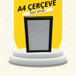 Açılır Kapanır A4 Gönye Köşe Mat Siyah Renk Çerçeve