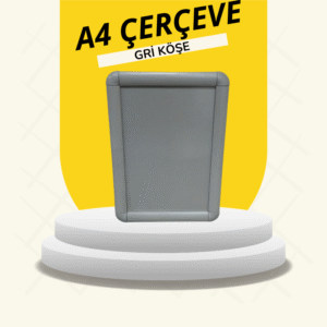 Açılır Kapanır A4 Gri Rondo Köşe Çerçeve