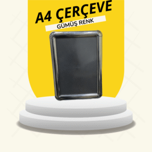 A4 Rondo Köşe (Gümüş) Renk Çerçeve Açılır Kapanır A4 Rondo Köşe Gümüş Silver Renk Çerçeve